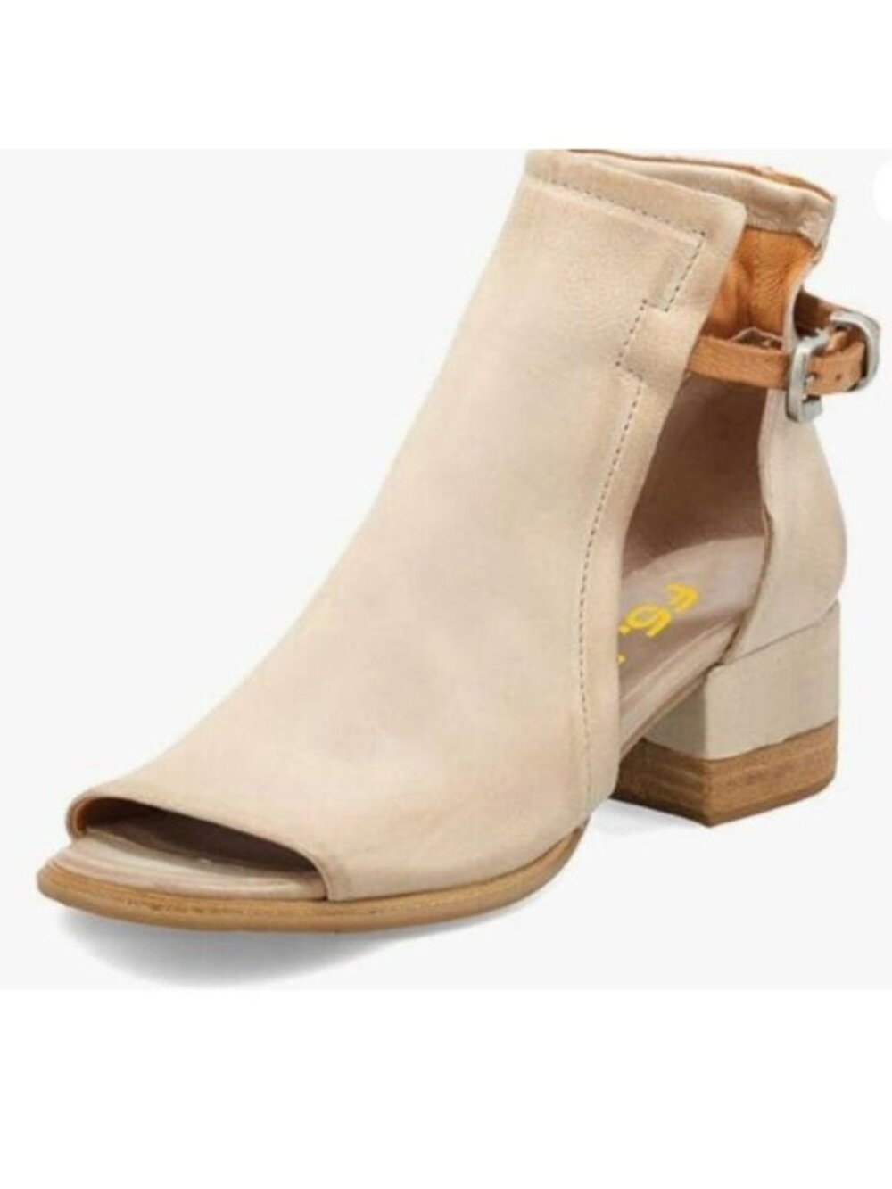 FSJ Women Peep Open Toe Sandals Boot Cut Out Buckle Ankle Bootie Sandal Apricot